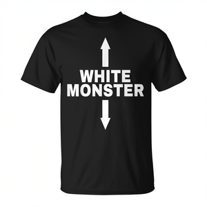 T-shirt Monster bianca con frecce verso l'alto e verso il basso - Categoria Promozionale - Product Image 1