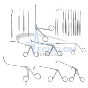 Ensemble d'instruments Health Bay, 21 pièces, en acier inoxydable, manuel, certifié MOL, de haute qualité, pour la chirurgie ORL, garantie 3 ans - Product Image 4