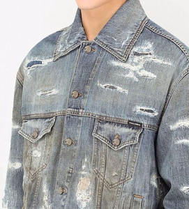 แจ็คเก็ตยีนส์ขาดๆ แบบโอเวอร์ไซส์ สไตล์สตรีทแฟชั่น ผ้าฝ้ายทนทาน สวมใส่สบาย เหมาะสำหรับการเดินทาง แจ็คเก็ตฤดูหนาว - Product Image 5