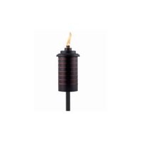 Lot de 2 Torches Tiki en Métal pour Jardin, Patio, Cour, Balcon, Pelouse, Éclairage Décoratif Intérieur et Extérieur