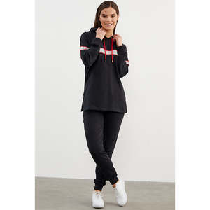 Survêtement à capuche évasé pour femme, personnalisé, imprimé, en polaire légère et respirante, nouvelle collection, vente en gros, haute qualité - Product Image 2