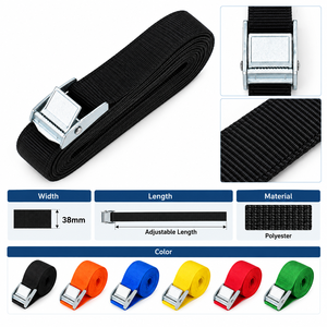 Sangle de cargaison en polyester premium 38 mm avec boucle à came, 450 kg, sans crochet, pour le maintien des charges de camion, fabricant d'usine - Product Image 4