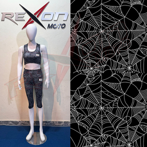 Custom Womens Active Set with Printed Racerback Bra and Sculpting Shorts All-Over Sublimation Removable <b>Pads</b> Logo Branding - Product Image 2