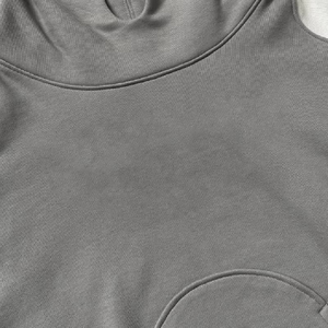 Sweat-shirt à capuche pour homme, col rond, décontracté, surdimensionné, logo personnalisé OEM en gros - Tissu tricoté respirant et écologique 340g - Product Image 2