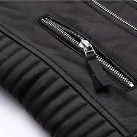 Veste d'hiver pour homme sur mesure de haute qualité en cuir véritable avec fermeture éclair, coupe-vent, respirante, style tendance, toutes tailles