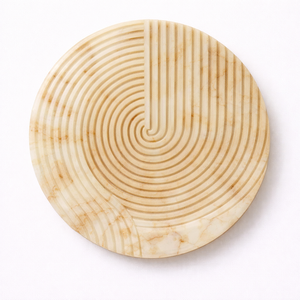 Arte de pared de resina crema con líneas onduladas y diseño fluido, arte decorativo de pared para paredes elegantes de hogares y oficinas, precio al por mayor. - Product Image 3