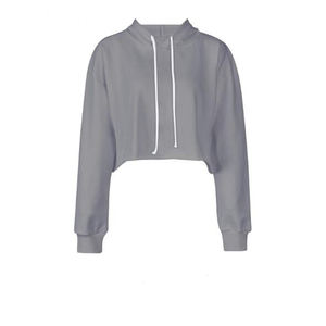 Crop Top Sudaderas con capucha de alta calidad para mujer Último diseño Mujeres Puff Print Hoodie Mujeres Sudaderas con capucha y sudadera - Product Image 4