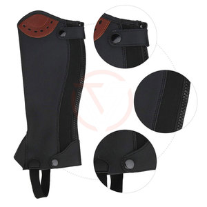 Best Quality Leather Material Horse Riding <b>Half</b> <b>Chaps</b> Western Style <b>Half</b> <b>Chaps</b> Available in All Colors and Sizes By Toffy Sports - Product Image 3