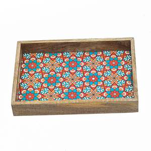 Plateau de service en bois rectangulaire, plateau de petit-déjeuner en bois, plus durable, organisateur de cuisine et de service, ensemble cadeau disponible - Product Image 5