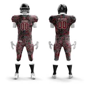 Uniformes de football américain à impression numérique de haute qualité adultes logo brodé personnalisé à manches courtes grande taille 100% polyester - Product Image 5