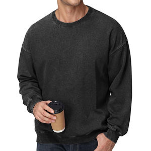 Sweat-shirts à capuche oversize pour hommes, unis, de haute qualité, impression de logo personnalisée, basiques en coton mélangé, sweat-shirt pour hommes - Product Image 1