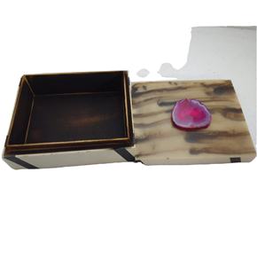 Boîte de présentation de bijoux multicolores en pierre d'agate, plateau de service pour les mariages - Product Image 2