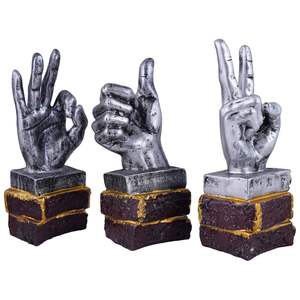 Objets décoratifs, figurine de main abstraite, modèle de décoration de table, sculptures de main en aluminium coulé faites à la main, articles de décoration intérieure - Product Image 3