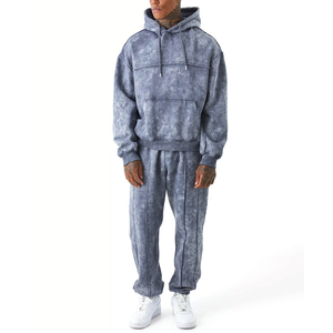 Ensemble de survêtement à capuche en molleton d'hiver 100 % coton personnalisé, respirant, surdimensionné, lourd, vierge, impression numérique, logo personnalisé, OEM 2026 - Product Image 5