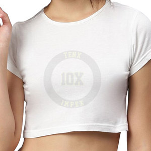 เสื้อครอปสตรีทแวร์ผลิตจากวัสดุคุณภาพสูงเสื้อครอปจากปากีสถาน - Product Image 2