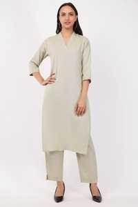 Ethnic India Pakistan Collection Latest Women's Cotton Casual Stretchable Ready Wear Izzu International <b>Kurti</b> Low Price for Sale - Product Image 4