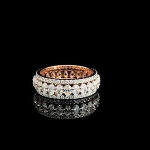 Refined Rose Gold Oval Diamond Eternity Band with <b>Lab</b> Grown Stones for Women Party Wear Bulk <b>Supply</b> to Jewelers and Sellers - Product Image 3