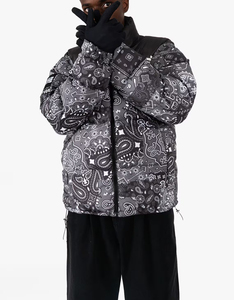 Veste bouffante pour hommes de haute qualité Logo personnalisé col montant imperméable et respirant hiver mode Streetwear en gros - Product Image 5