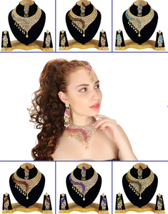 Conjunto de Joyería de Aleación con Cristales de Estrás en Forma de Flor Estilo Vintage, Collar, Pendientes y Diadema para Mujer, Boda, Compromiso, Fiesta - Product Image 1