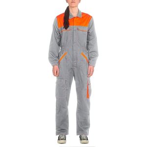 Overol de Trabajo Profesional Cómodo y Unisex de CBF Balducci Group, Multibolsillos, Gris/Naranja, Mono Industrial Resistente - Product Image 6