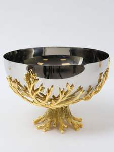 Moderno Tazón Decorativo de Metal con Acabado Elegante, Ideal para Guardar Frutas, Dulces o Artículos Decorativos - Product Image 4