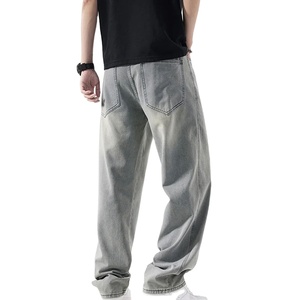 Jeans holgados de talla grande a la moda, pantalones vaqueros lavados negros, pantalones vaqueros de gran tamaño para hombre, temporada de invierno, último diseño, buen precio para hombre - Product Image 4