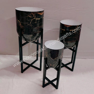 Factory-Supplied Iron Shaped Floor Planter <b>Stand</b> Indoor Accessory for Home Living Room Garden <b>Planting</b> <b>Pot</b> for Home - Product Image 3