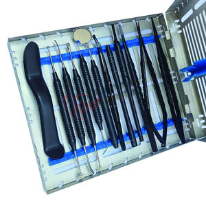 Venta caliente Premium Black Micro Oral Surgery Kit 13 piezas CE Acero inoxidable Dental Set Instrumentos quirúrgicos manuales - Product Image 1