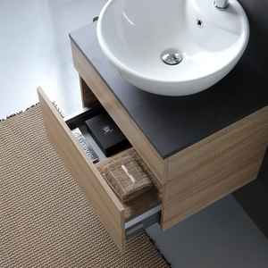 Mueble de Baño de Roble con Encimera de Madera Antracita para Conjuntos de Lavabo de Sobremesa en Shanghái - Product Image 2