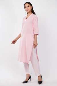 Izzu International Indian Cotton Stretchable Embossed Casual Regular Fit <b>Kurtis</b> <b>Women</b> Summer Dresses Indian Style Diwali Parties - Product Image 5