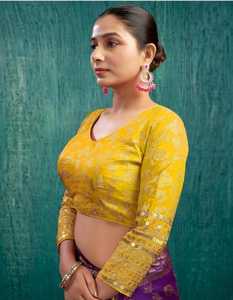 ชุดคอลเลกชั่นเสื้อเบลาส์คอลเลกชั่นสีเหลืองสไตล์วินเทจ - Product Image 3