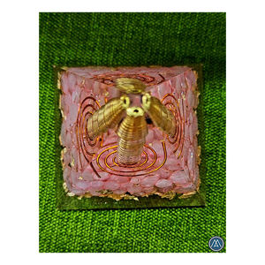 Chips de piedras preciosas naturales de cuarzo rosa nubio de 70-75mm, generador de energía, protección EMF, tipo amor, pirámide de ágata, decoración del hogar - Product Image 4