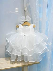 Robe de princesse moelleuse à plusieurs couches pour les enfants à porter lors des fêtes - Product Image 3