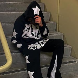 Star Hoodie for Men Women Y2k Graphic Hoodies Baggy Vintage Sweatshirt <b>Aesthetic</b> Jacket Trendy Clothes - Product Image 2
