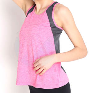 Camiseta sin mangas cómoda y transpirable de algodón/poliéster de 140 g para mujer, ropa deportiva informal, en stock - Product Image 2