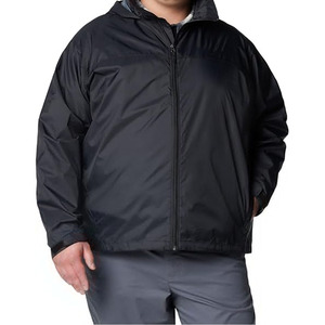 Veste de pluie pour hommes en tissu de coton avec fermeture éclair manteau imperméable vestes coupe-vent pour la randonnée faite par robe de sport - Product Image 1