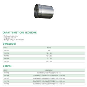 Pièces de systèmes HVAC Tecnosystemi, joint pour conduites canalisées - Product Image 2