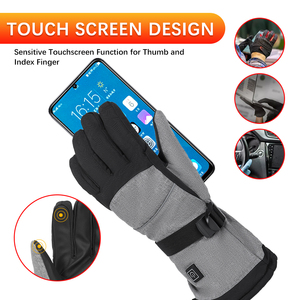 Cómodos guantes de motocicleta Función de pantalla táctil Transpirable Reforzado Palma Antideslizante Agarre-Deportes al aire libre Uso Poliéster Algodón - Product Image 5