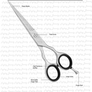 Tijeras finas rectas, tijeras para el hogar de acero inoxidable, peluquería, 6,0 ", 17,5 cm, JP 440C, tijeras de peluquero hechas en fábrica - Product Image 4