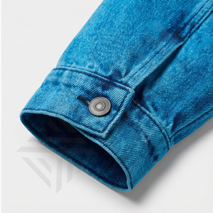 Veste en jean réversible délavée au soleil de haute qualité pour homme, style vintage streetwear, patchwork, collection personnalisée en gros - Product Image 6