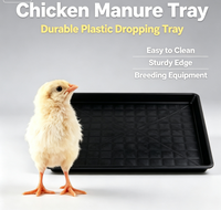 Prix Usine Nouveau MUYIDA Plateau de fumier en plastique durable pour cage à poulets, facile à nettoyer, blanc/noir, pour équipement d'élevage avicole