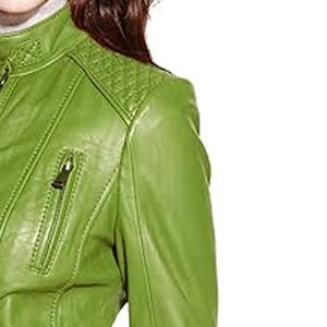 Chaqueta de Motociclista de Cuero para Mujer, Informal, Transpirable, Antiarrugas, Impermeable, Ecológica, de Primera Calidad, Ligera - Product Image 4