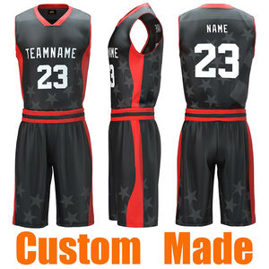 Uniformes de basket-ball unisexes, maillots réversibles imprimés professionnels, shorts, kit d'entraînement athlétique, taille plus - Product Image 4