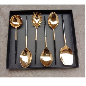 Nouvelle vaisselle de luxe de haute qualité en métal cuillère fourchette couteaux argent acier miroir couverts couverts pour hôtel de mariage - Product Image 4