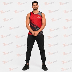 Premium Wholesale <b>Mens</b> Sublimation Tank Top Custom Gym Workout Stringer <b>Vest</b> Bodybuilding Athletic <b>Running</b> Sportswear Quick Dry - Product Image 2