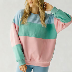 Elegant Oversized Hooded Terry Pullover for Women-Warm & Comfortable Loose Fit Front Logo - Product Image 6