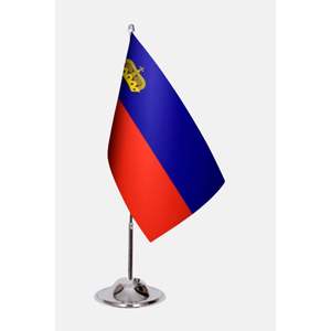 Drapeaux de bureau du Liechtenstein personnalisables, fanions à cordes, impression numérique disponible, matériaux en coton, plastique, polyester, soie, sur mesure - Product Image 1