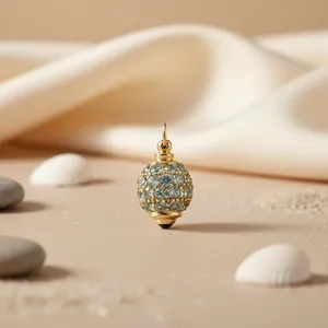 Colgante de Piedra Preciosa de Aguamarina con Baño de Oro de 14K y Topacio Azul, Estilo Religioso, para Mujer - Product Image 3