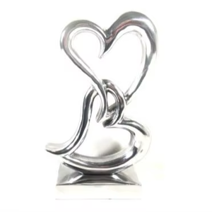 Metal Heart Ornament With Multi Hearts on Wooden Base the Home & Hearts Shop Rustic Metal Heart Gift Heart <b>Decoration</b> - Product Image 1