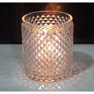 Tarro de vela de cristal transparente, velas redondas para cena, mesa de boda, decoración del hogar, vela facetada con diamantes, votiva - Product Image 5
